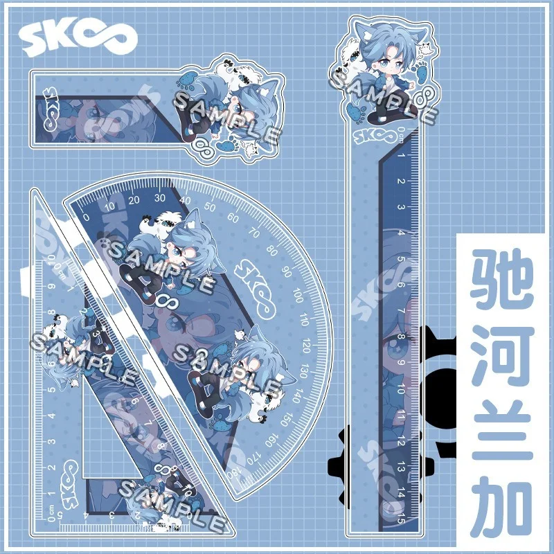 

SK8 The Infinity Rulers Straight Ruler Triangular Ruler Student Drafting Supplies Office School Supplies Kawaii Stationery Anime
