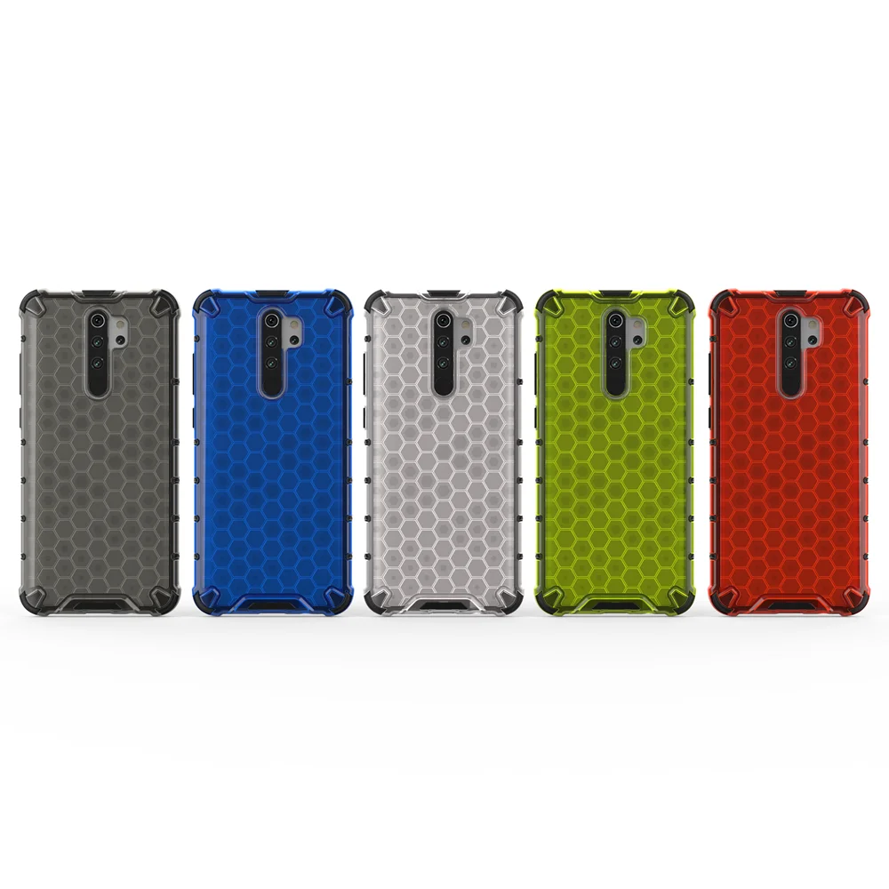 Сотовый из гибридного материала на основе ТПУ и ПК Броня чехол на Etui Xiaomi Redmi Note 8 Pro противоударный жесткий чехол для телефона прозрачный чехол Xiaomi Redmi Note 8