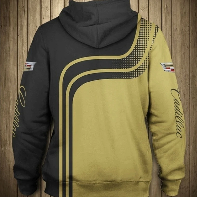 

2021 New Spring and Autumn 3D Cadillac Car Logo Hoodie Casual Fashion Harajuku Hoodie