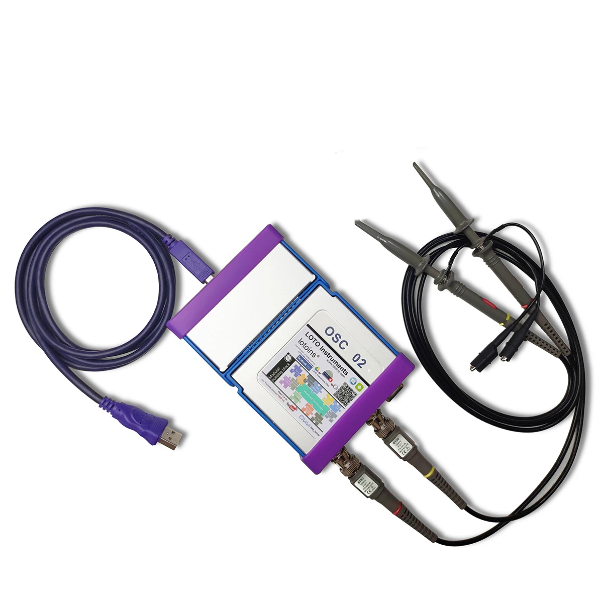 LOTO USB/осциллограф для ПК OSCH02 серии 1GS/s BW 100 МГц 2 канала/5 в 1 8 ~ 13 разрядное