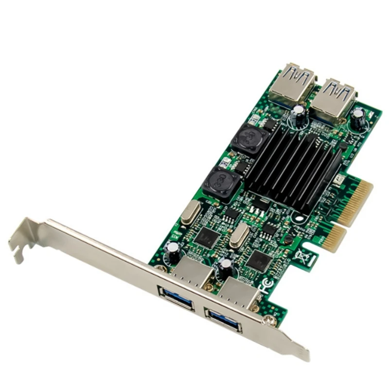 

PCI-E X4 NEC720202 Four-Port USB 3.0 Expansion Card Industrial-Grade High-Performance USB Adapter Card for PC