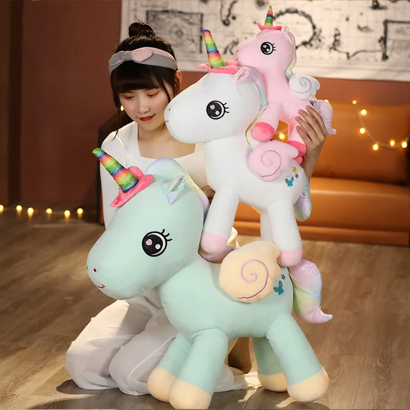

40/60/80cm Soft Unicorn Plush Toy Baby Kids Appease Sleeping Pillow Doll Animal Stuffed Plush Toy Birthday Gifts