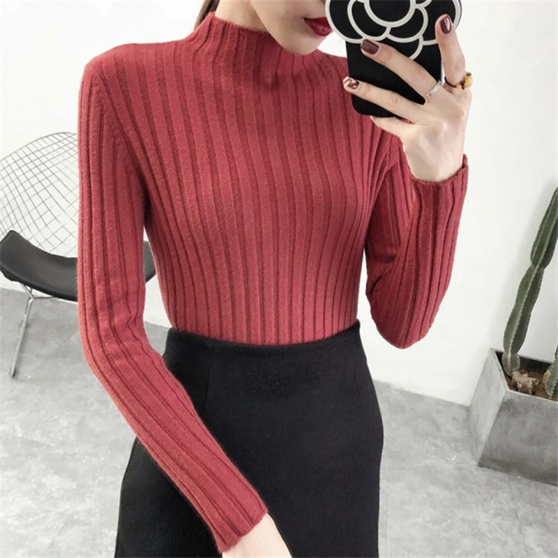 Winter Women Knitted Solid Sweater And Pullovers O-Neck Casual Vintage Sueter Mujer Tops Long Sleeve Ladies Sweet Korean Jumper | Женская