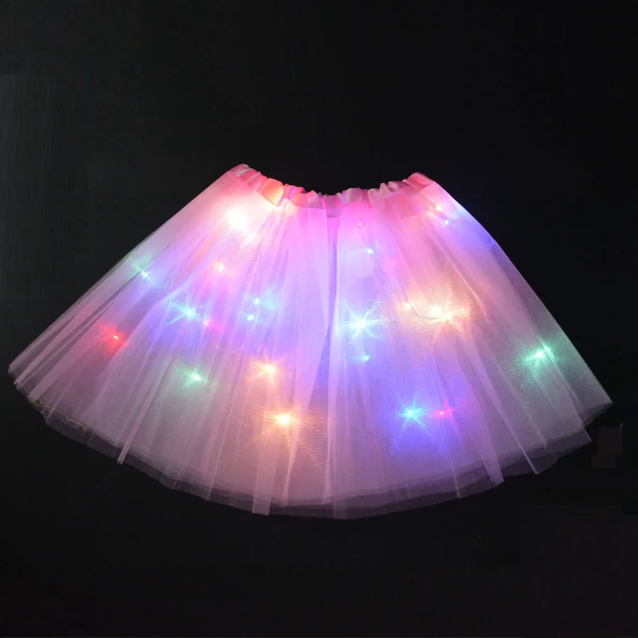 pink skirt Женская повязка на голову с крыльями ангела для девочек; юбки-пачки; Светодиодный светильник; подарок на день рождения; карнавальный, Свадебный костюм Purim - Цвет: pink skirt