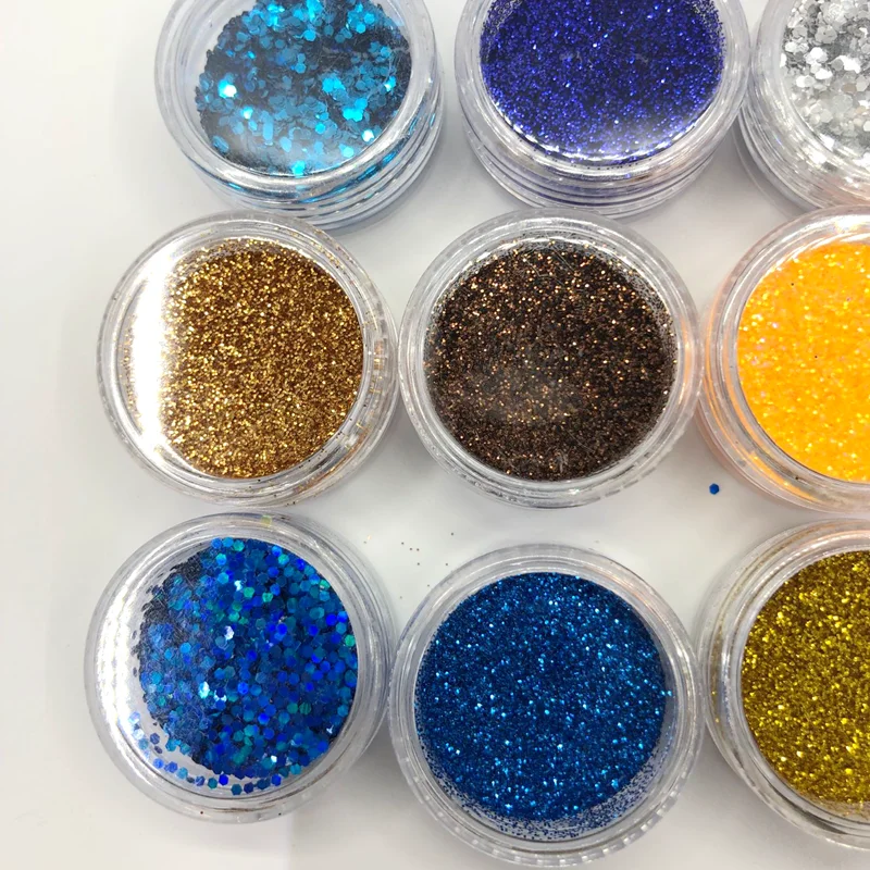 20 шт./компл. ногтей Блестящий порошок смешанный Цвета УФ Гель-лак для с блестками