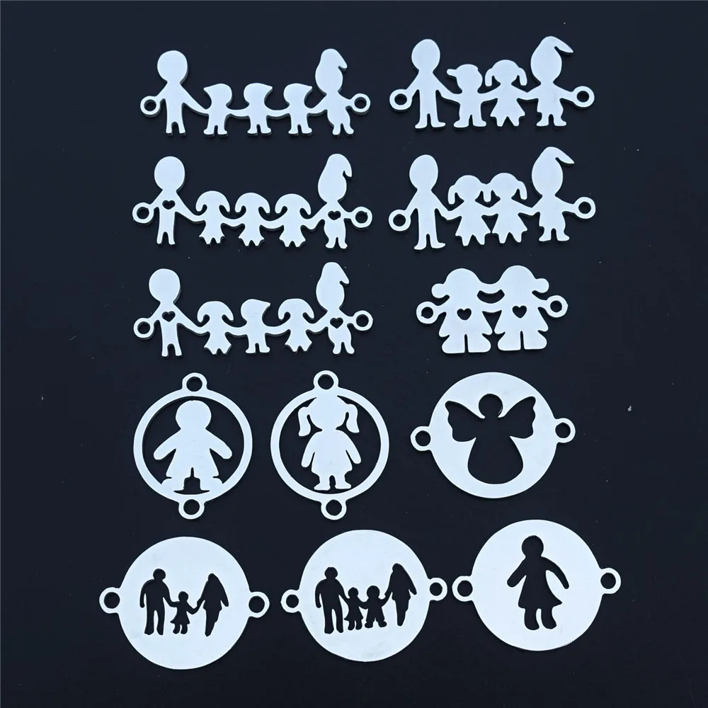 Разъемы из нержавеющей стали в форме человека член семьи Папа мама сын дочь