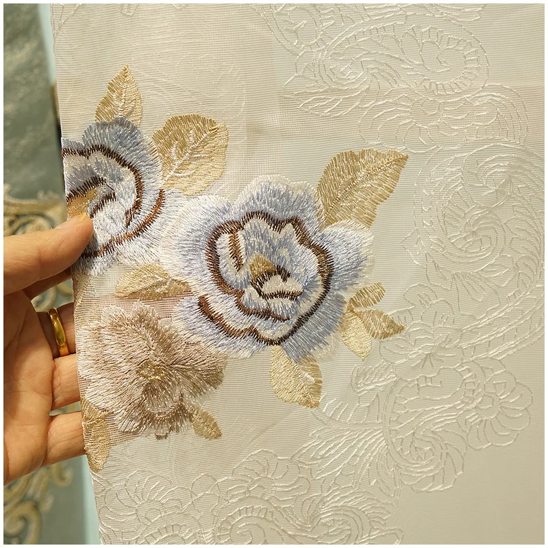 Custom European-Style Curtains for Living Room Bedroom High Shading Precision Embossed Curtain Roman Included | Дом и сад