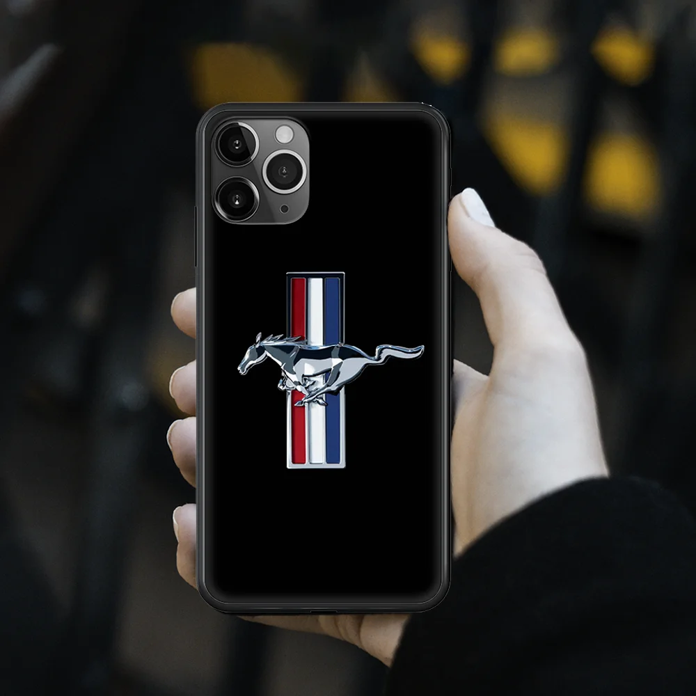 

hot car Ford Mustang Phone Case cover For iphone 5 5S 6 6S PLUS 7 8 12 mini X XR XS 11 PRO SE 2020 MAX black coque pretty cover
