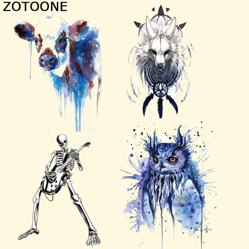 ZOTOONE гладить на передачи тепла патчи для одежды Бесплатная доставка черепа