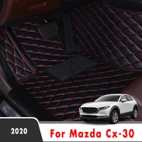 car floor mats for mazda cx 30 2020 auto leather carpets styling protect waterproof interior accessories foot pads custom rugs
