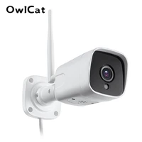 owlcat camhi app mobile remote view ip camera bullet wifi 5mp outside ip66 with mic loudspeaker two way audio talk memory card