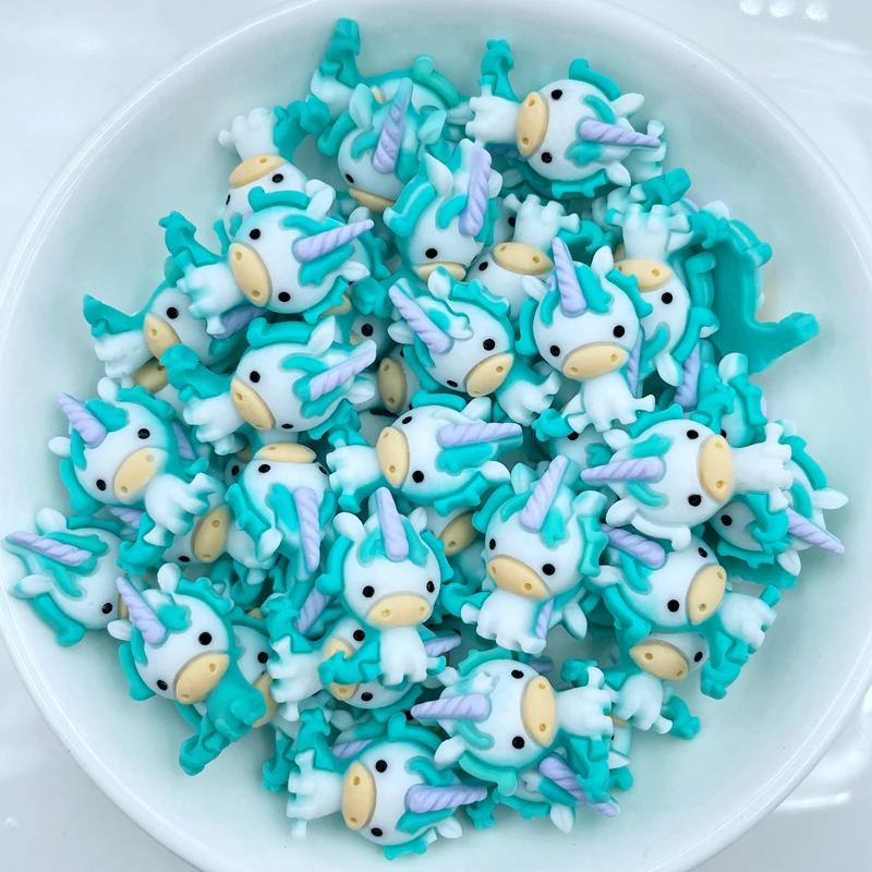 

14 шт. новый милый смоляный мини-мультяшный единорог с плоской задней частью кабошон для скрапбукинга Kawaii DIY украшения очаровательные украшения аксессуары A61