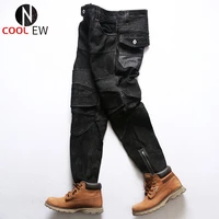 mkl650 rock can roll genuine goat leather motorcycle rider pants vintage stylish durable suede trousers