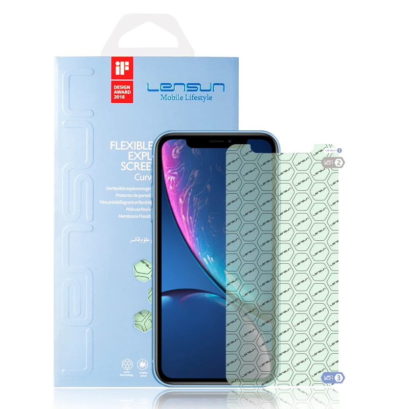 Самовосстанавливающаяся полноэкранная пленка LENSUN для защиты экрана iPhone