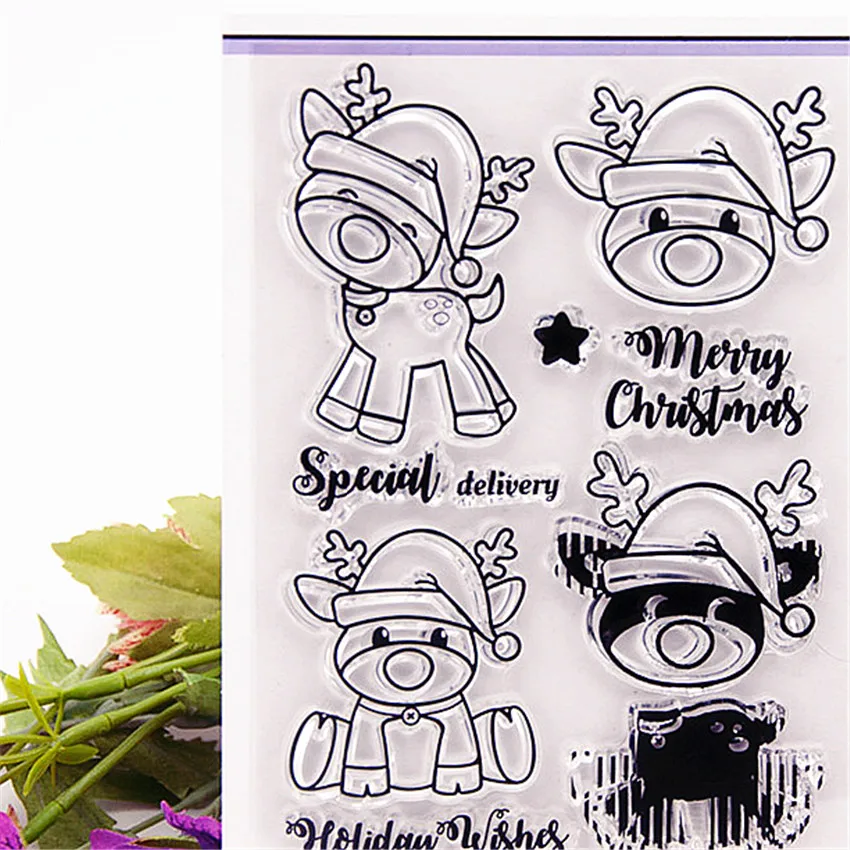 11x16 см с изображением &quotОлень&quot прозрачный марки силиконовые уплотнения