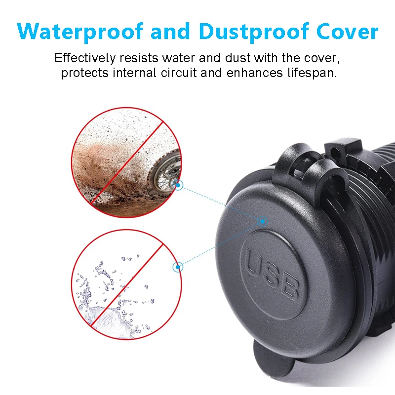 extractme universal dual usb charger socket power outlet adapter 4 2a car lighter 12v splitter for motorcycle truck atv rv boat free global shipping