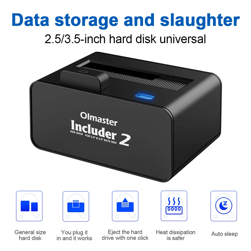 

Док-станция для внешних жестких дисков 2,5/3,5 дюйма, USB 3,0-SATA, 10 ТБ