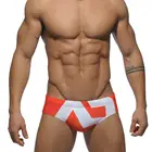 Мужской купальник с принтом, сексуальный летний купальник 2021, трусы, купальный костюм с низкой талией, пляжная одежда с принтом, модный короткий спортивный мужской купальник