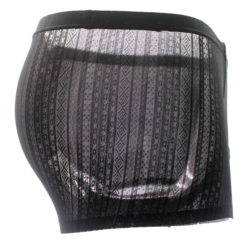 Мужское нижнее белье новое горячее дышащее мужское однотонное ледяное шелковое