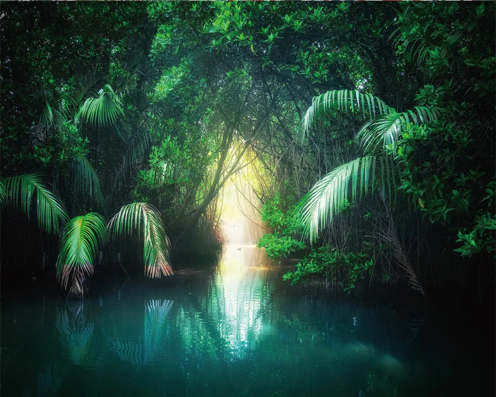 

3d Curtain Bedroom 3d Cartoon Window Curtains Green Plant Landscape Decorative Interior Beautiful Blackout Curtains