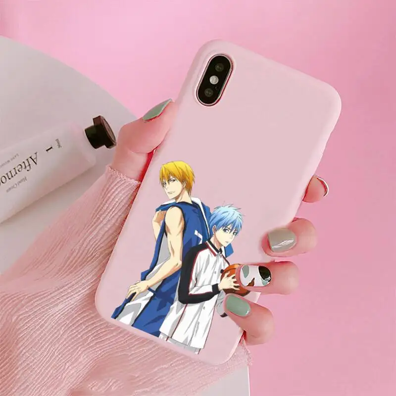 

Basketball Kurokos Basket Japan anime Phone Case Candy Color for iPhone 6 7 8 11 12 s mini pro X XS XR MAX Plus