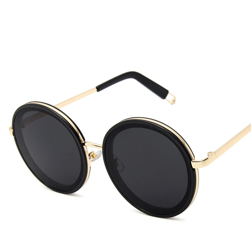Корейские модные круглые оправы женские солнцезащитные очки 2019 Новые красочные