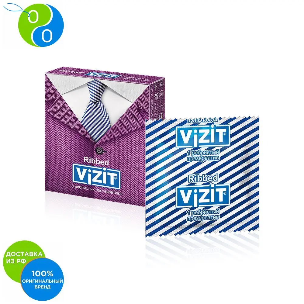 Презервативы VIZIT Ribbed Ребристые 3 шт. (пр во CPR)|Презервативы| |