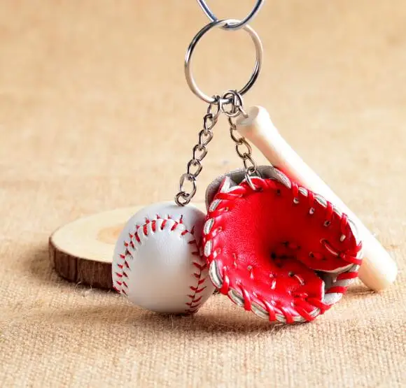 Бейсбольные перчатки деревянные брелоки летучая мышь мини софтбол Бейсбол