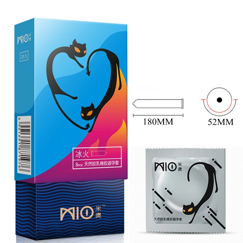MIO презервативы ультра тонкий ледяной огненный из натурального латекса