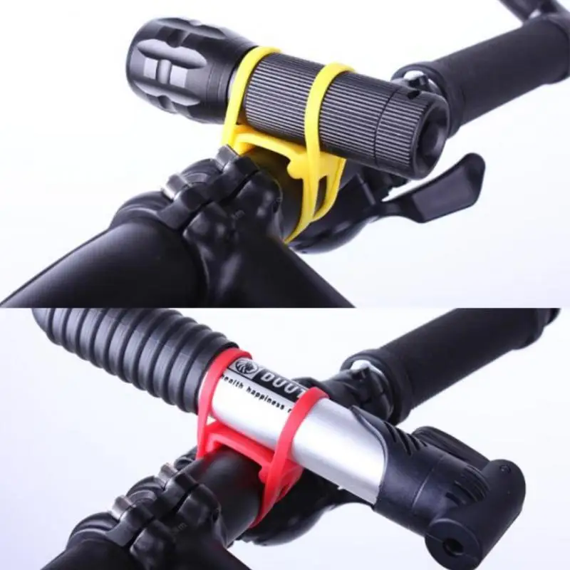cycling mtb bicycle bike silicone band flashlight flash light phone strap tie ribbon mount holder bicycle accessories equipment free global shipping