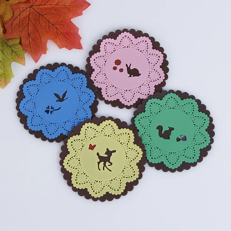 Подставки для напитков из ПВХ креативные подставки кофейных кружек термостойкие