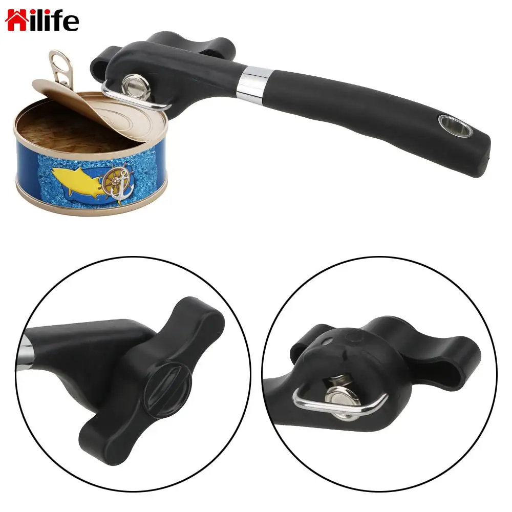 

HILIFE Can Opener Jar Opener with Turn Knob Side Cut Kitchen Tool Professional Effortless Openers Plastic Manual