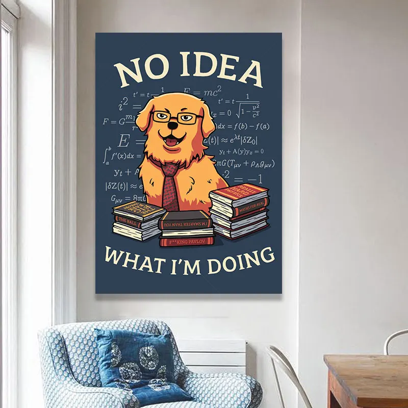 Постер на холсте с изображением собаки золотистого ретривера настенные