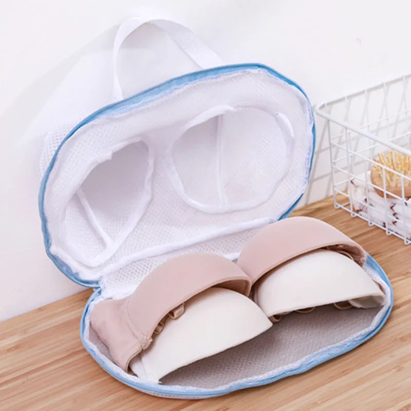 

2021 Bra Mesh Laundry Bags Anti-Deformation Lingerie Washing Bag with Handle for Drying Zipper Closure for Washing Machine @LS