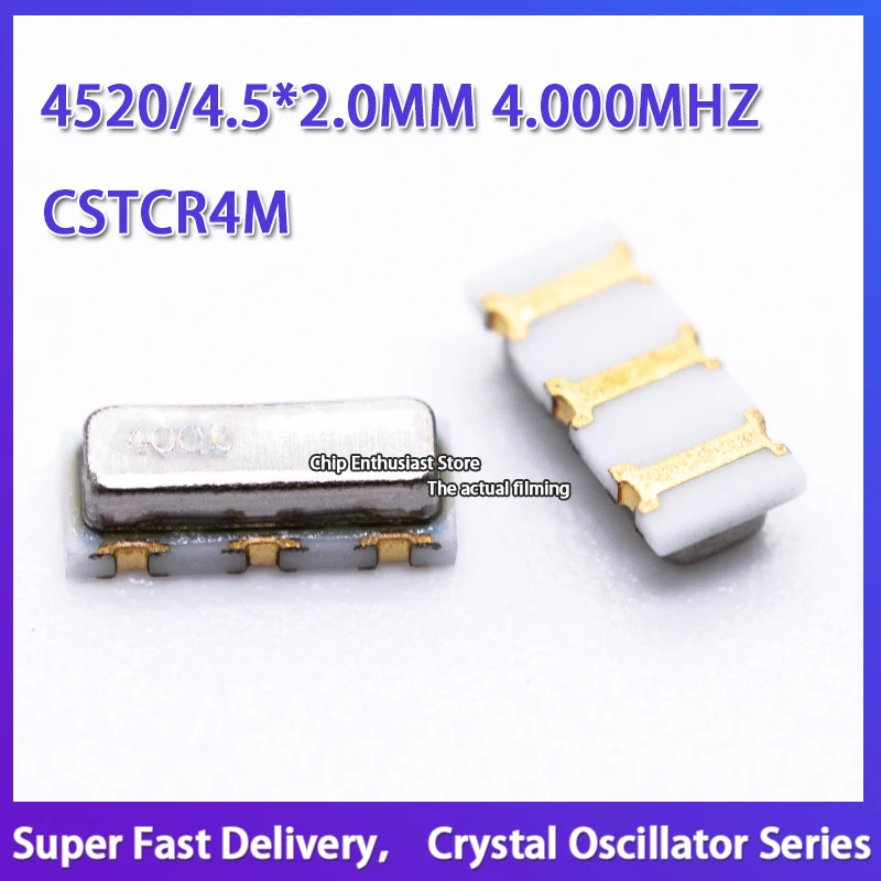 

10PCS CSTCR4M CSTCE4M Passive Crystal Resonator 3P Oscillator 4520 4MHZ 4.5*2.0MM 4.000MHZ 15pf 20ppm CSTCR4M00G53-R0