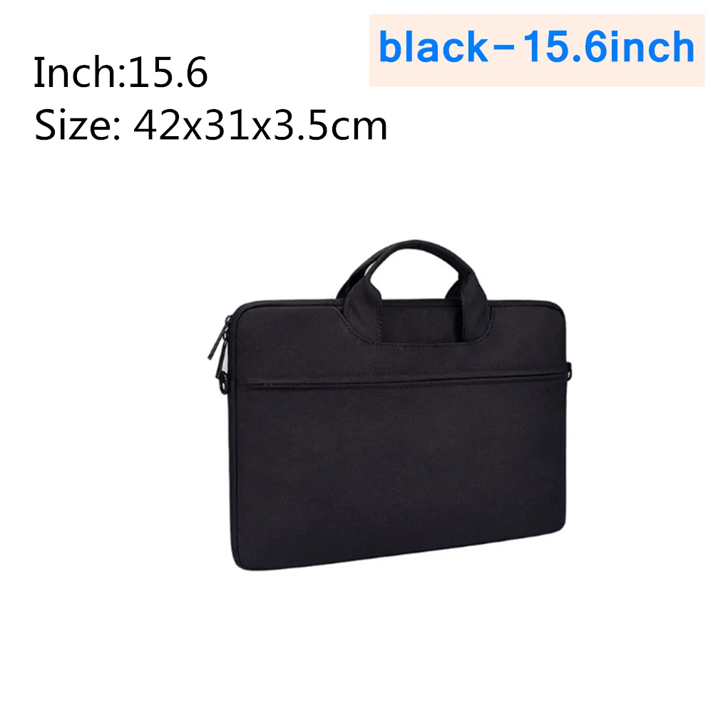black-15.6inch Сумка для ноутбука 13,3, 14,1, 15,4, 15,6 дюймов, водонепроницаемая сумка для ноутбука Apple, чехол с вкладышем, Защитная сумка для ноутбука унисекс - Цвет: black-15.6inch