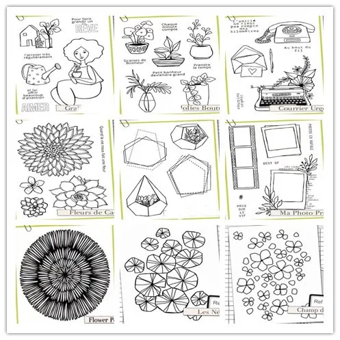 Французские прозрачные штампы для скрапбукинга сделай сам/изготовления