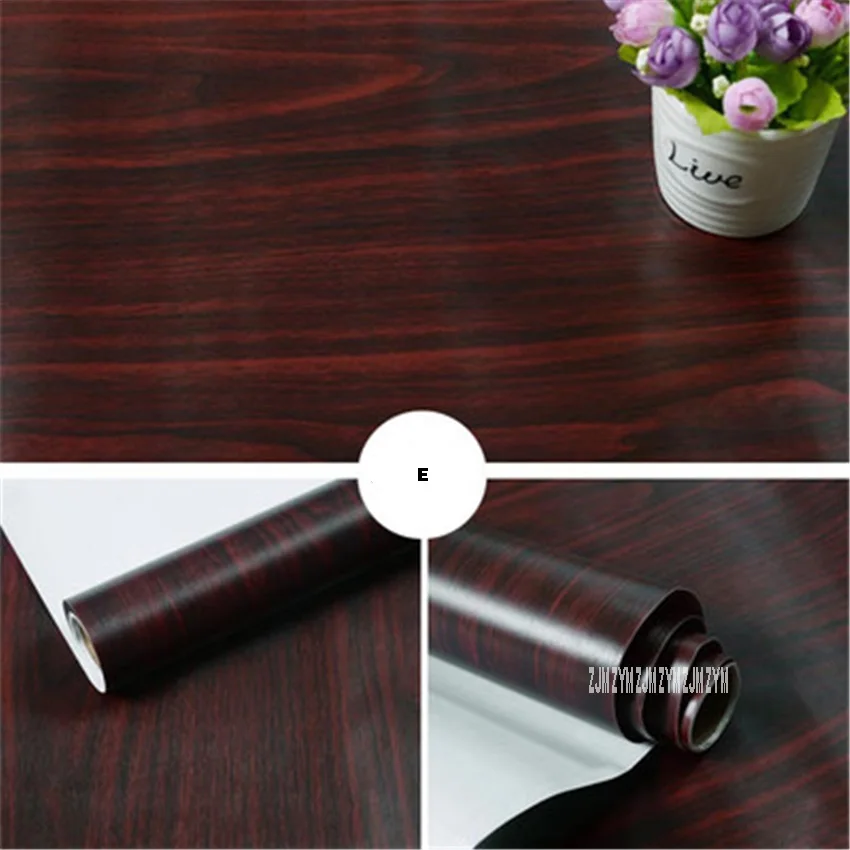 60 см * 6 м деревянная зернистая бумага ПВХ водонепроницаемые обои шкаф двери