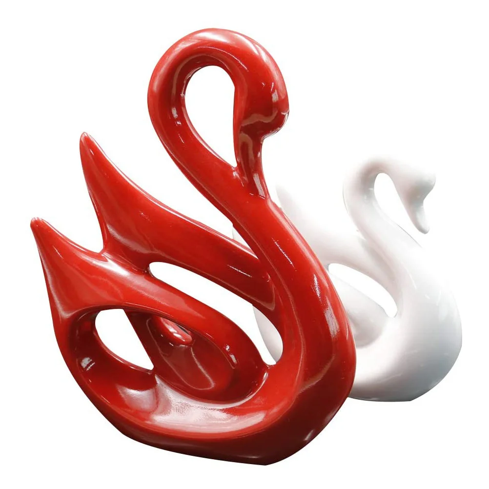 

2 шт., красно-белые лебеди