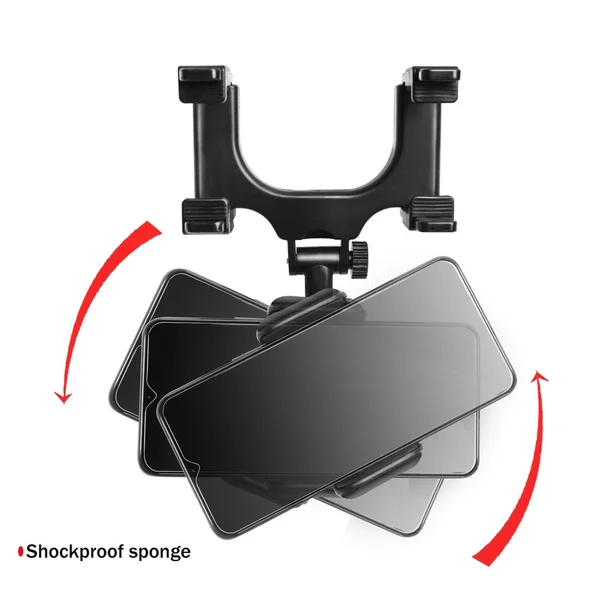 

Вращающийся на 360 ° многофункциональный автомобильный держатель для интерьера телефона зеркало заднего вида для приборной панели автомоби...