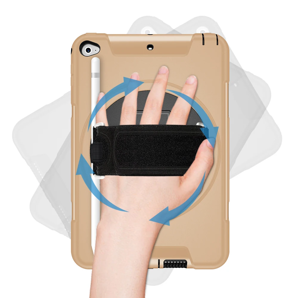 Чехол для iPad Mini 4 5 с держателем ручки защитный чехол вращающийся на 360 подставка