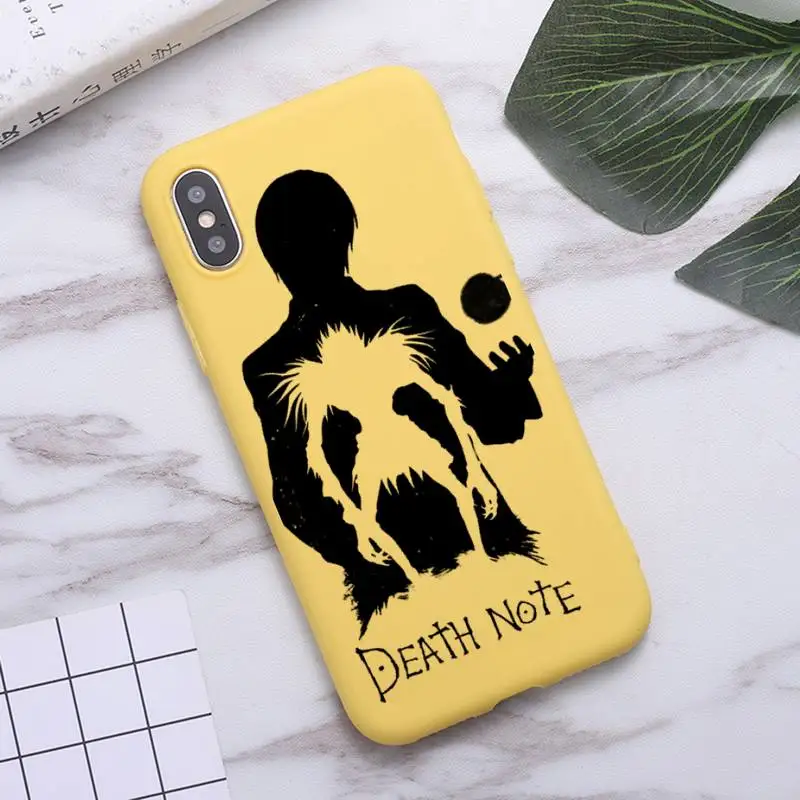 

Death Note Ryuk Suspense comics Phone Case Candy Color for iPhone 6 7 8 11 12 s mini pro X XS XR MAX Plus