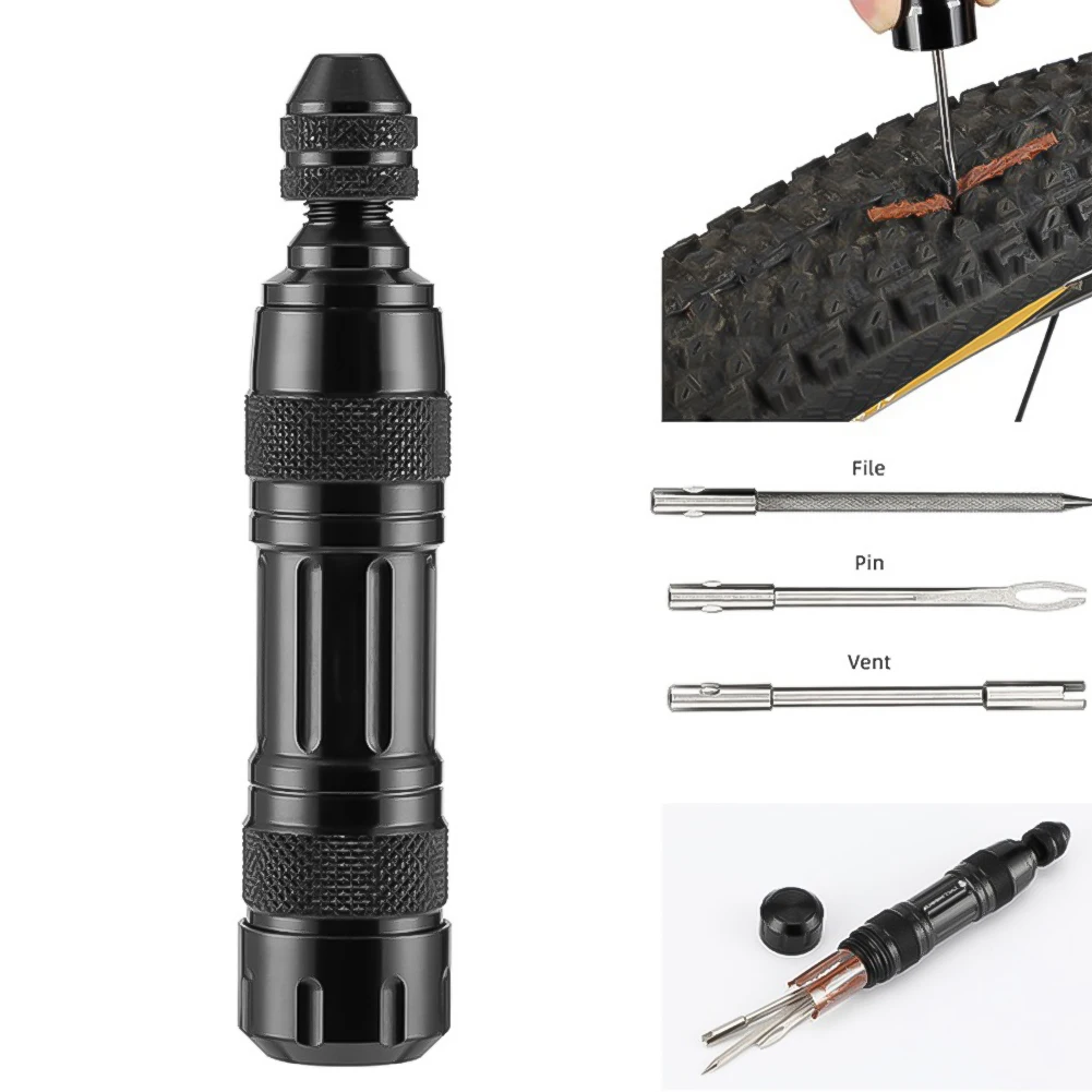 

Tyre Repair Kit Cycling Tools Set Bike Bicycle Tubeless Equipment For Auto Motorcycle Truck With Storage Canister Ciclismo