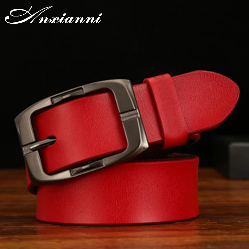 Anxianni New designer Original Genuine quality ladies fashion Pin buckle belt jeans wild luxury brand the women belt