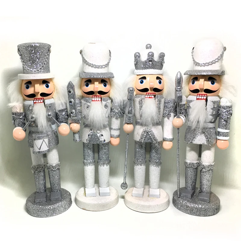 24 см Серебряный Рождественский гайковерт марионетка комбинация детские