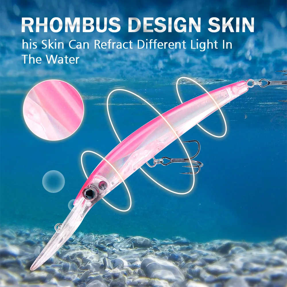 

GOBASS Big Sea Fishing Lure Trout Wobblers For Pike Perch 17cm 24g Artificial Bait Jerkbait Minnow Carp Fishing Accessories Isca