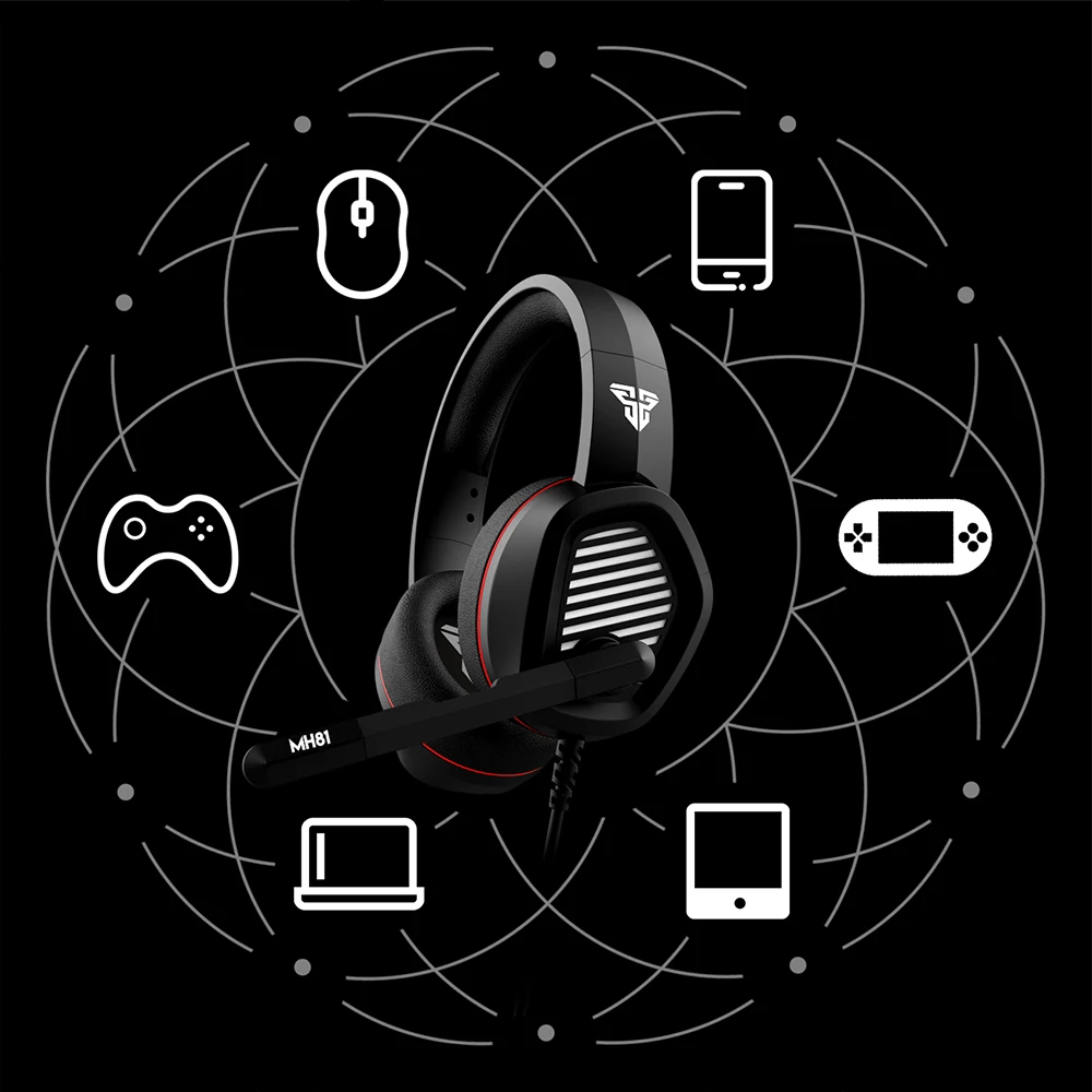 Профессиональные игровые наушники FANTECH MH81 TRRS с разъемом 3 5 мм широкое звуковое