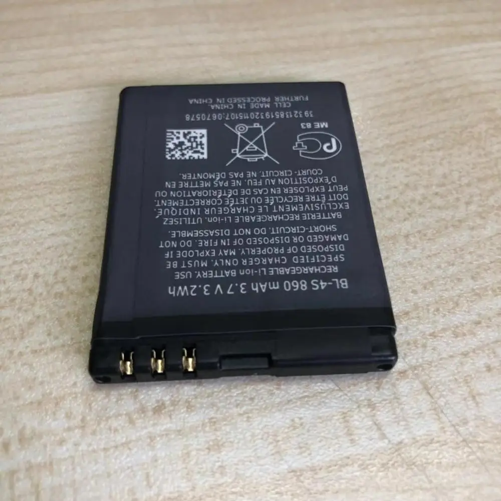 10 шт./Лот Мобильный телефон Battery 860mAh BL 4S для Nokia 2680s 3600s 3602S 3710f 3711|Аккумуляторы
