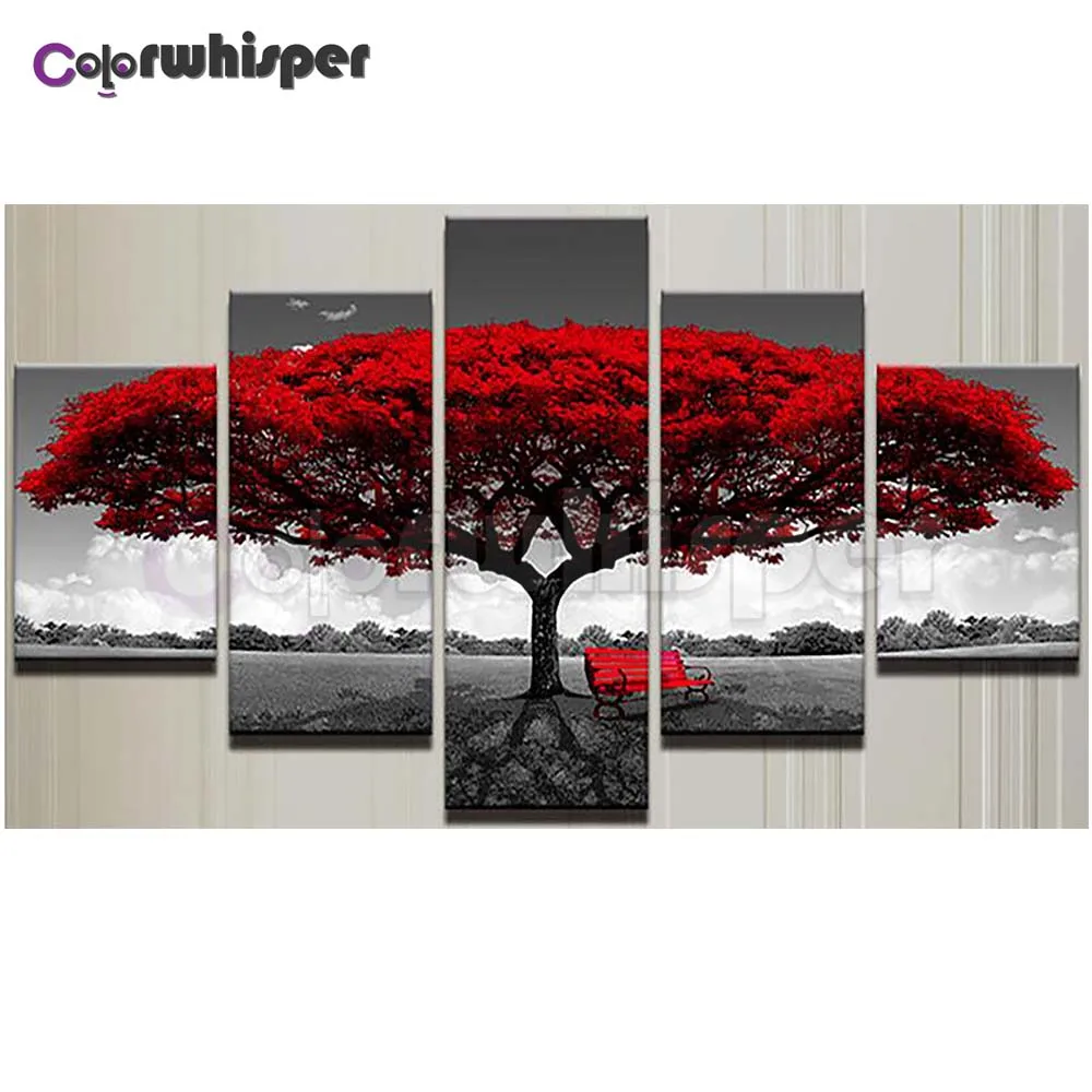 Набор для алмазной вышивки Красное дерево 5 шт.|Алмазная мозаика и вышивка| |