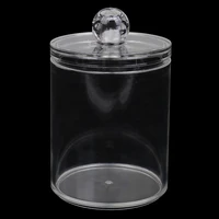 single layer clear acrylic storage box holder transparent cotton swabs stick cosmetic makeup organizer case 7x10cm nc 2194
